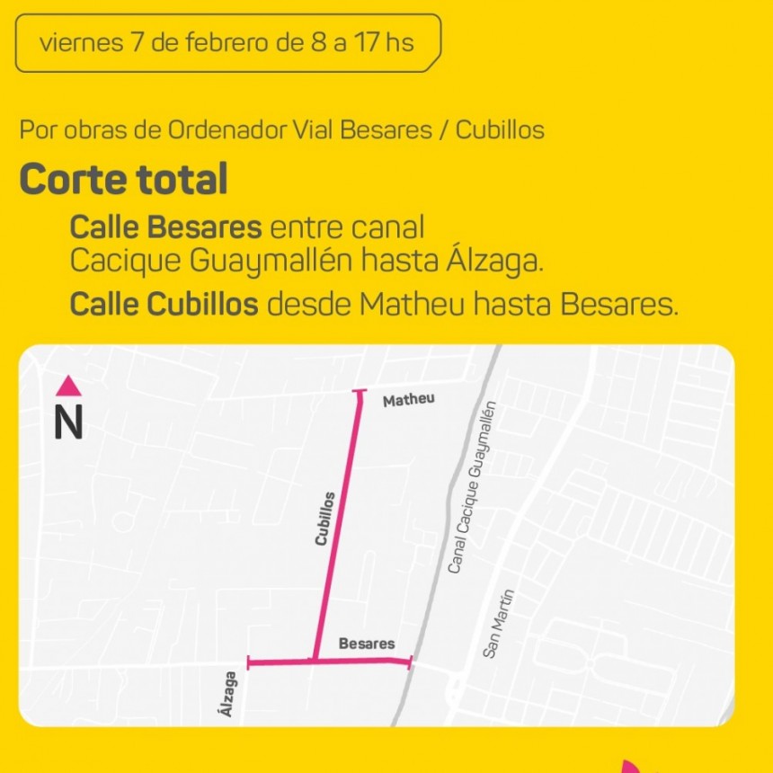 Corte total de calles en Chacras de Coria por trabajos de infraestructura