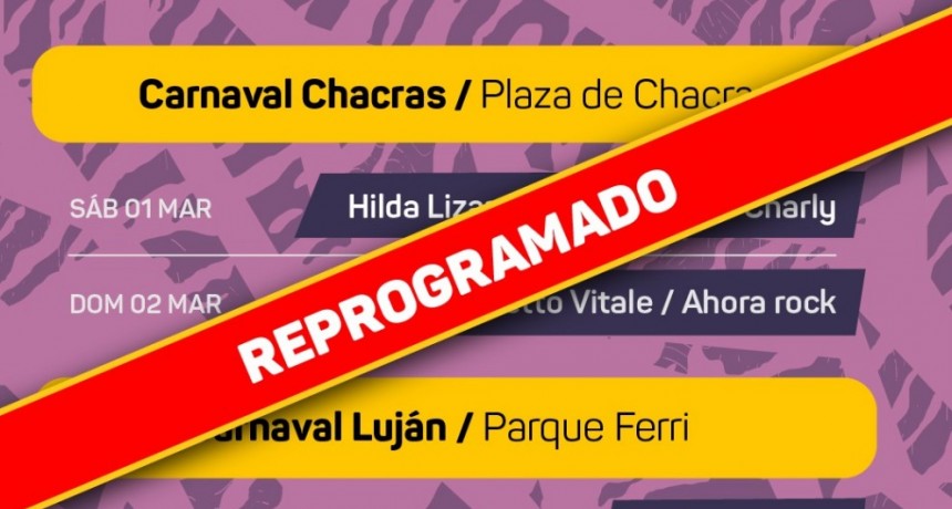 Se reprogramaron los Carnavales en Luj&aacute;n de Cuyo por inclemencias clim&aacute;ticas