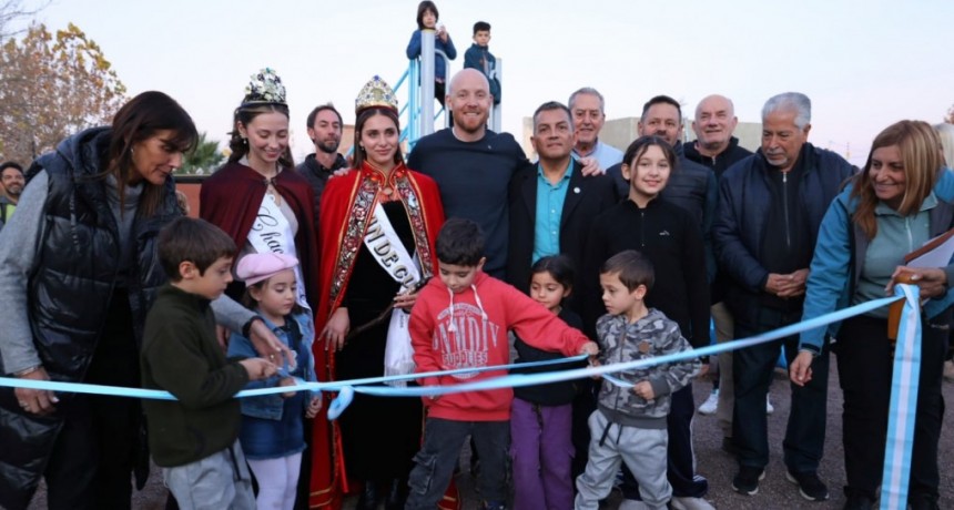 Allasino inaugur&oacute; una nueva plaza en Chacras de Coria