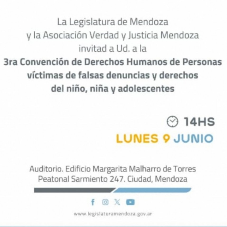 TERCERA CONVENCI&Oacute;N DERECHOS HUMANOS DE PERSONAS V&Iacute;CTIMAS DE FALSAS DENUNCIAS Y DERECHOS DEL NI&Ntilde;O, NI&Ntilde;A Y ADOLESCENTE