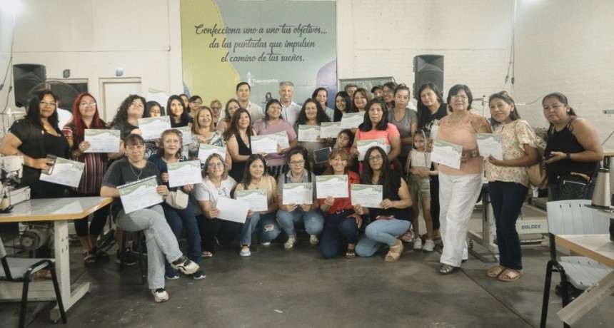 EL POLO TEXTIL TUPUNGATO TIENE SUS PRIMEROS EGRESADOS EN EL CURSO DE MANEJO DE M&Aacute;QUINAS TEXTILES INDUSTRIALES