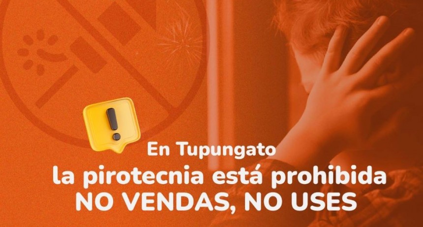 Tupungato: proh&iacute;be la Venta y Uso de Pirotecnia  